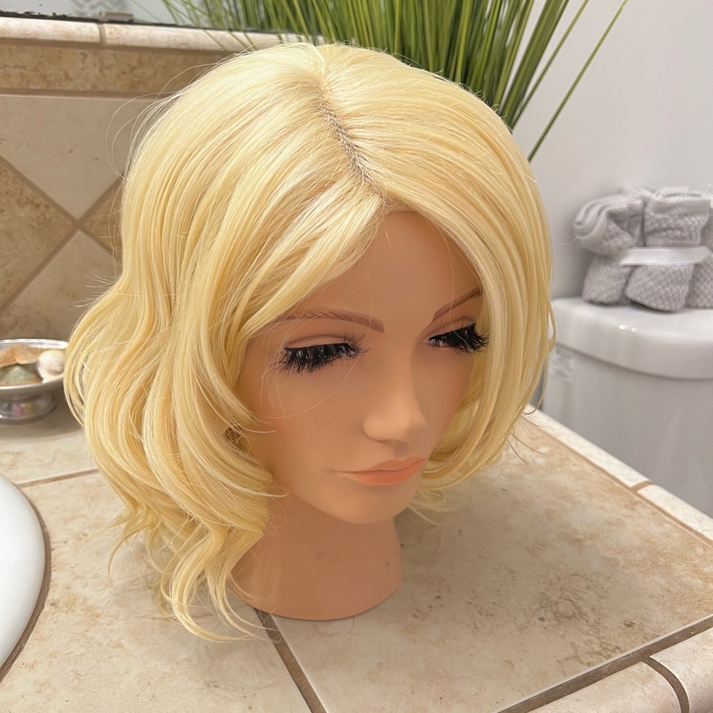 Synthetic loose curl permed wig